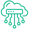 Cloud-based and scalable icon