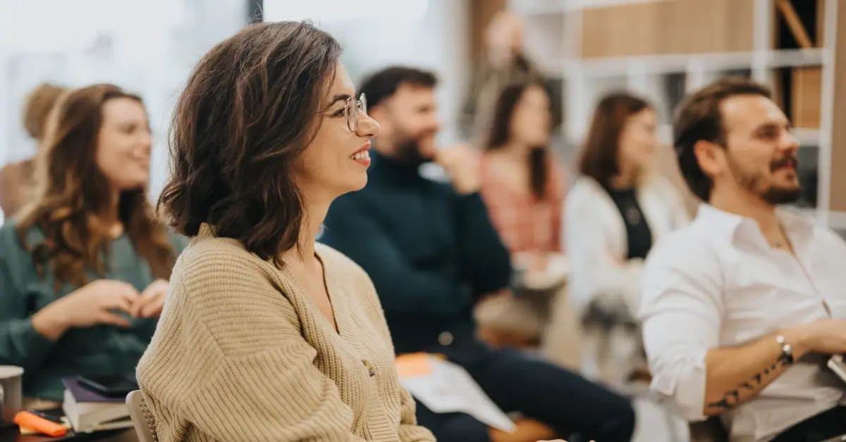 Attendees at a community for Executive Assistants in-person gathering